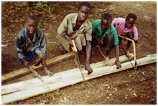 Children in the village of Adwila, Uganda